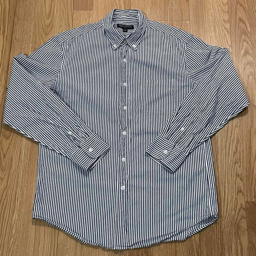 J.Crew Men’s Medium Long Sleeve Button Down Shirt Striped Mercantile Flex